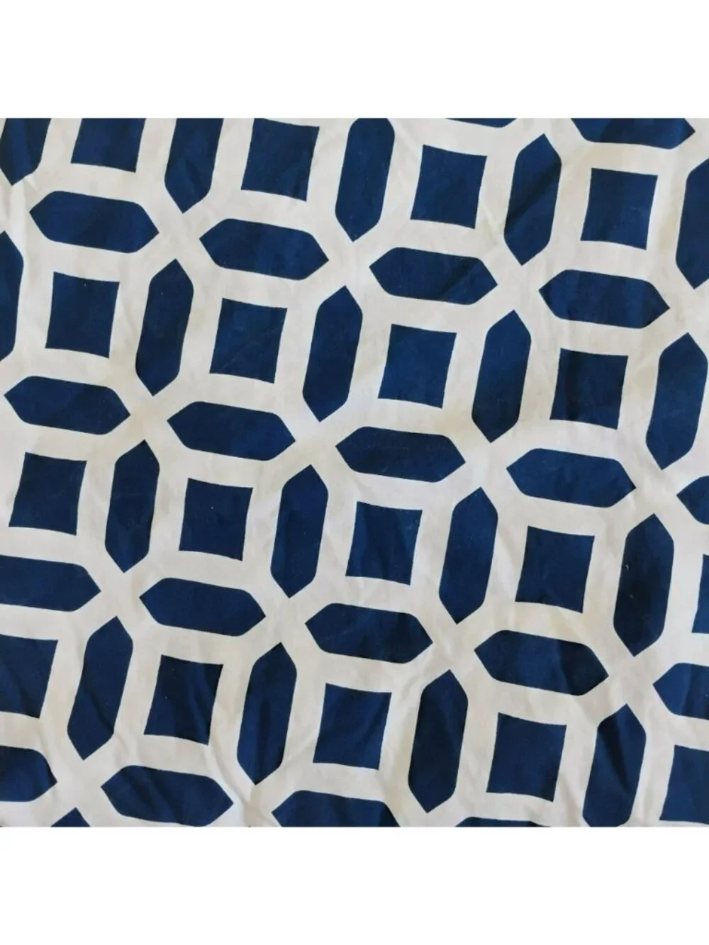 Pottery Barn Teen Peyton Geometric Queen Duvet Cover & 2 Pillow Shams Blue White